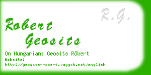 robert geosits business card
